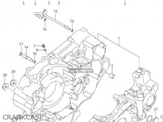 CRANKCASE - DR-Z400E 2001 (K1) USA (E03) DRZ400E DR Z400E