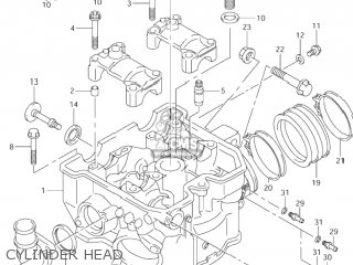 CYLINDER HEAD - DR-Z400E 2001 (K1) USA (E03) DRZ400E DR Z400E