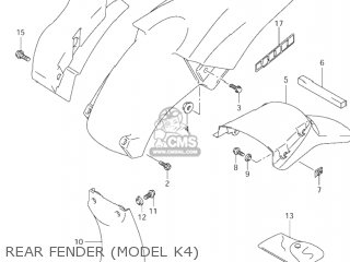 REAR FENDER (MODEL K4) - DR-Z400E 2001 (K1) USA (E03) DRZ400E DR Z400E
