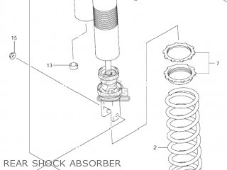 REAR SHOCK ABSORBER - DR-Z400E 2001 (K1) USA (E03) DRZ400E DR Z400E