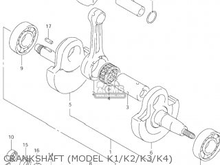 CRANKSHAFT (MODEL K1/K2/K3/K4) - DR-Z400E 2002 (K2) USA (E03) DRZ400E DR Z400E