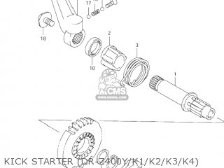 KICK STARTER (DR-Z400Y/K1/K2/K3/K4) - DR-Z400E 2002 (K2) USA (E03) DRZ400E DR Z400E