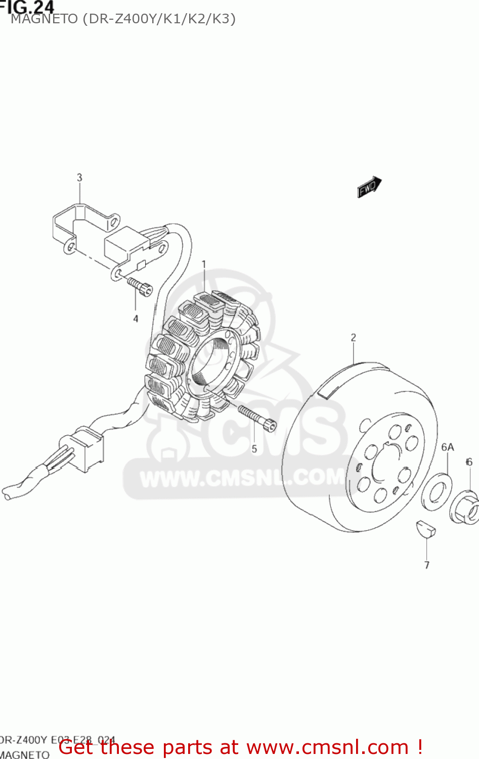 MAGNETO (DR-Z400Y/K1/K2/K3) DR-Z400E 2003 (K3) USA (E03) DRZ400E DR Z400E