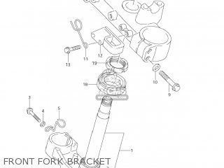 FRONT FORK BRACKET - DR-Z400E 2005 (K5) USA (E03) DRZ400E DR Z400E
