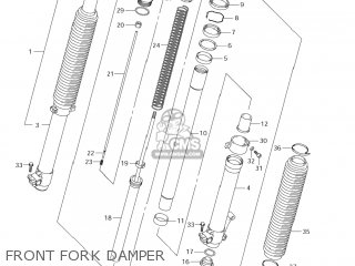 FRONT FORK DAMPER - DR-Z400E 2005 (K5) USA (E03) DRZ400E DR Z400E