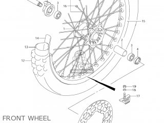 FRONT WHEEL - DR-Z400E 2005 (K5) USA (E03) DRZ400E DR Z400E
