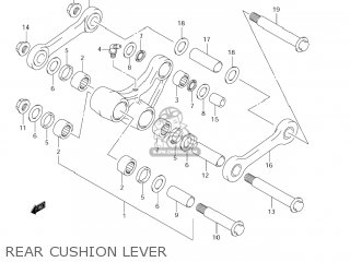 REAR CUSHION LEVER - DR-Z400E 2005 (K5) USA (E03) DRZ400E DR Z400E