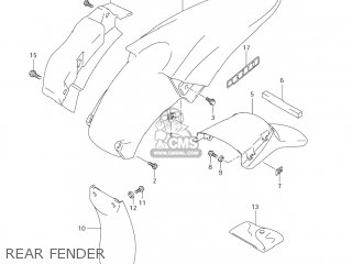 REAR FENDER - DR-Z400E 2005 (K5) USA (E03) DRZ400E DR Z400E