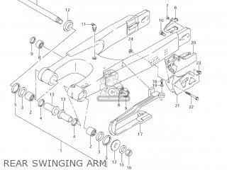 REAR SWINGING ARM - DR-Z400E 2005 (K5) USA (E03) DRZ400E DR Z400E