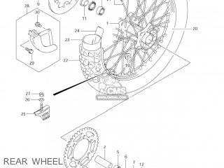 REAR WHEEL - DR-Z400E 2005 (K5) USA (E03) DRZ400E DR Z400E