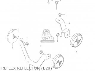 REFLEX REFLECTOR (E28) - DR-Z400E 2005 (K5) USA (E03) DRZ400E DR Z400E