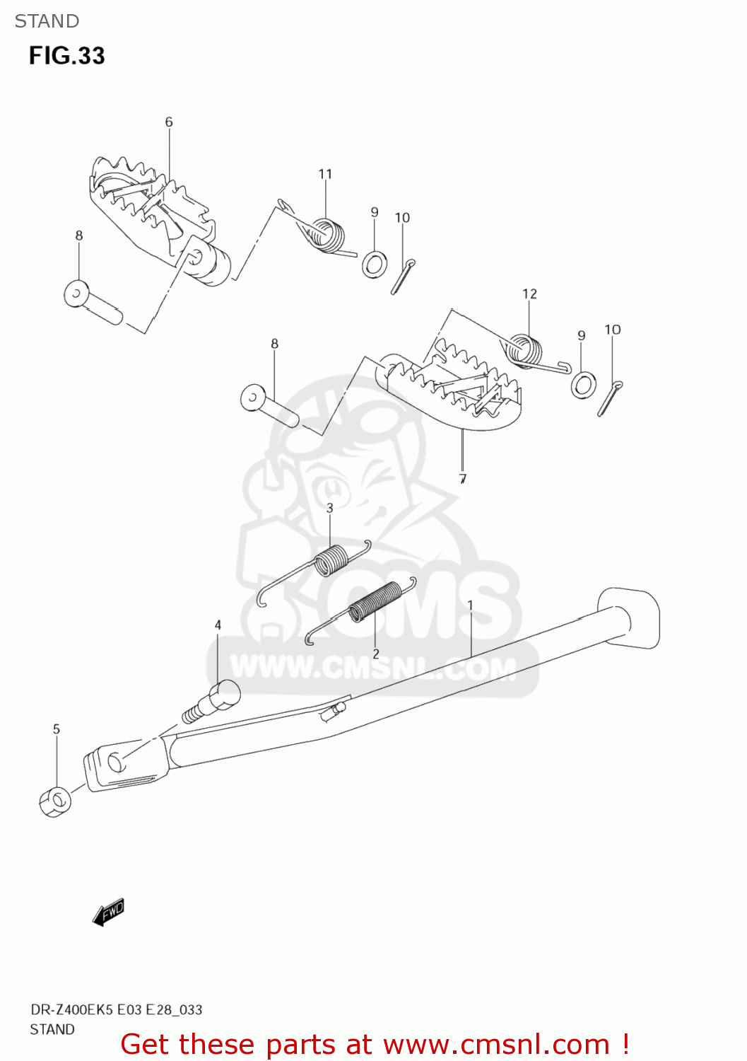 STAND DR-Z400E 2006 (K6) USA (E03) DRZ400E DR Z400E