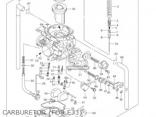 CARBURETOR (FOR E33) - DR-Z400E 2006 (K6) USA (E03) DRZ400E DR Z400E