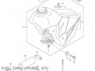 FUEL TANK (MODEL K5) - DR-Z400E 2006 (K6) USA (E03) DRZ400E DR Z400E