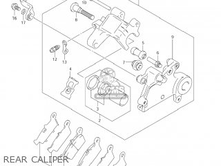 REAR CALIPER - DR-Z400E 2006 (K6) USA (E03) DRZ400E DR Z400E