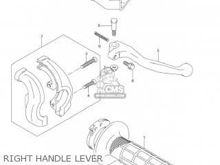 RIGHT HANDLE LEVER - DR-Z400E 2006 (K6) USA (E03) DRZ400E DR Z400E