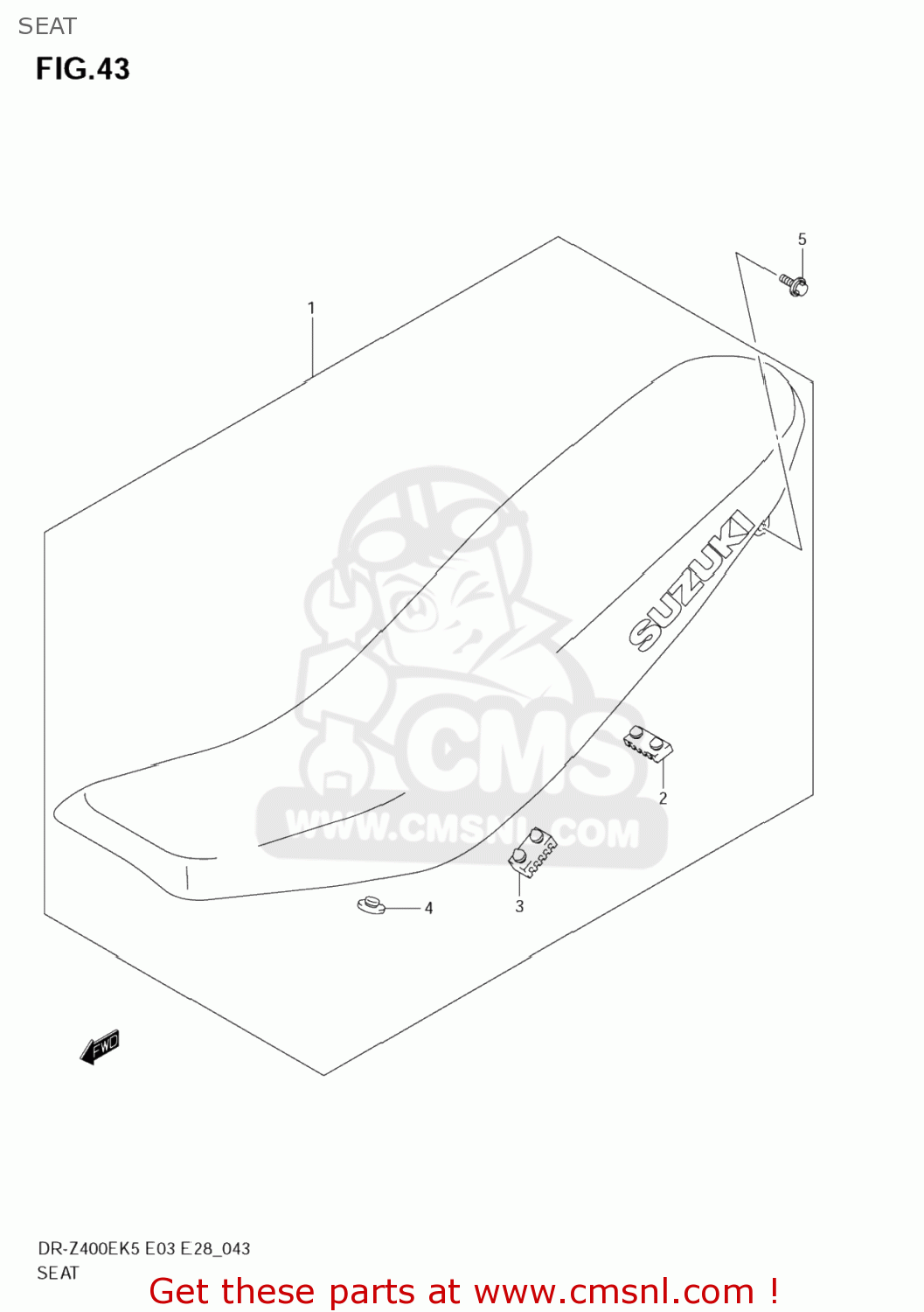 SEAT DR-Z400E 2007 (K7) USA (E03) DRZ400E DR Z400E