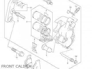 FRONT CALIPER - DR-Z400E 2007 (K7) USA (E03) DRZ400E DR Z400E