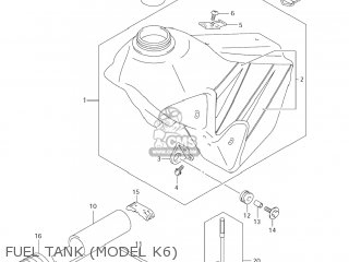 FUEL TANK (MODEL K6) - DR-Z400E 2007 (K7) USA (E03) DRZ400E DR Z400E