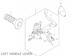 LEFT HANDLE LEVER - DR-Z400E 2007 (K7) USA (E03) DRZ400E DR Z400E