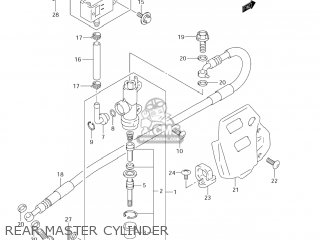 REAR MASTER CYLINDER - DR-Z400E 2007 (K7) USA (E03) DRZ400E DR Z400E