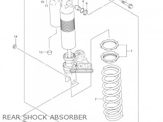 REAR SHOCK ABSORBER - DR-Z400E 2007 (K7) USA (E03) DRZ400E DR Z400E