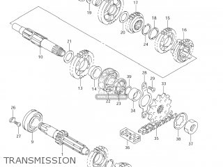 TRANSMISSION - DR-Z400E 2007 (K7) USA (E03) DRZ400E DR Z400E