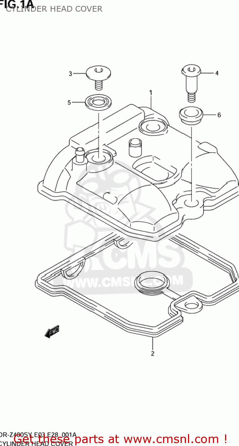 CYLINDER HEAD COVER DR-Z400S 2000 (Y) USA (E03) DRZ400S DR Z400S