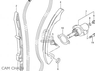 CAM CHAIN - DR-Z400S 2000 (Y) USA (E03) DRZ400S DR Z400S