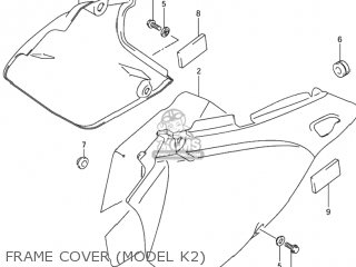 FRAME COVER (MODEL K2) - DR-Z400S 2000 (Y) USA (E03) DRZ400S DR Z400S
