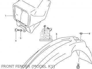 FRONT FENDER (MODEL K1) - DR-Z400S 2000 (Y) USA (E03) DRZ400S DR Z400S