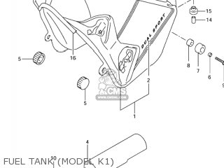 FUEL TANK (MODEL K1) - DR-Z400S 2000 (Y) USA (E03) DRZ400S DR Z400S