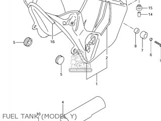 FUEL TANK (MODEL Y) - DR-Z400S 2000 (Y) USA (E03) DRZ400S DR Z400S