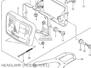 HEADLAMP (MODEL Y/K1) - DR-Z400S 2000 (Y) USA (E03) DRZ400S DR Z400S