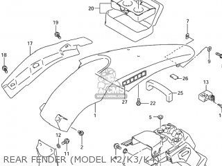 REAR FENDER (MODEL K2/K3/K4) - DR-Z400S 2000 (Y) USA (E03) DRZ400S DR Z400S