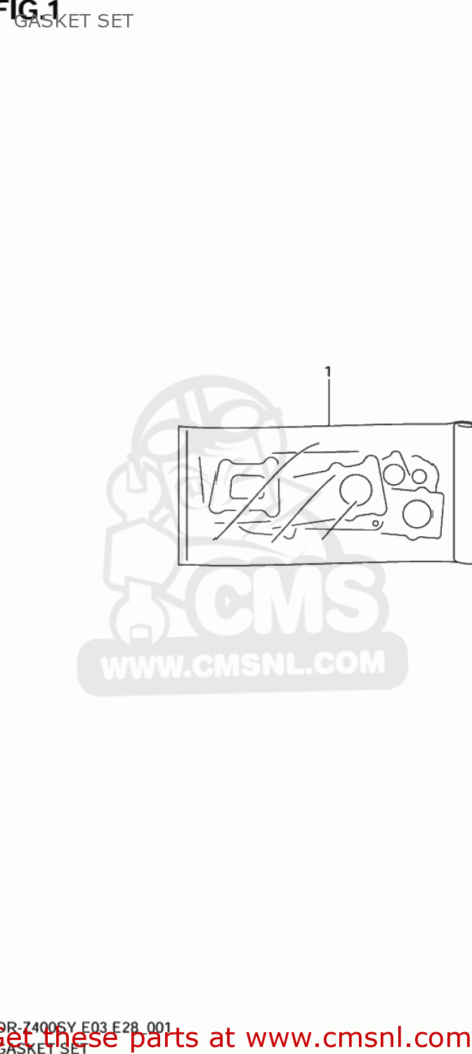 GASKET SET DR-Z400S 2001 (K1) USA (E03) DRZ400S DR Z400S
