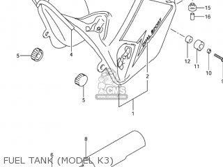 FUEL TANK (MODEL K3) - DR-Z400S 2001 (K1) USA (E03) DRZ400S DR Z400S