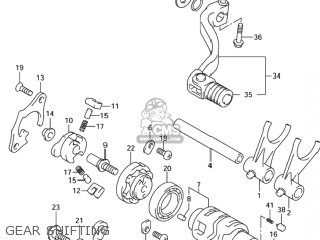 GEAR SHIFTING - DR-Z400S 2001 (K1) USA (E03) DRZ400S DR Z400S