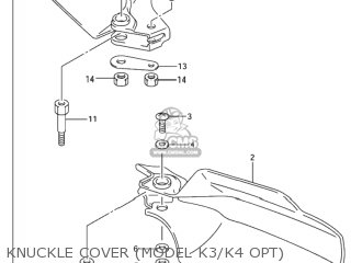 KNUCKLE COVER (MODEL K3/K4 OPT) - DR-Z400S 2001 (K1) USA (E03) DRZ400S DR Z400S