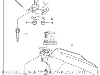 KNUCKLE COVER (MODEL Y/K1/K2 OPT) - DR-Z400S 2001 (K1) USA (E03) DRZ400S DR Z400S