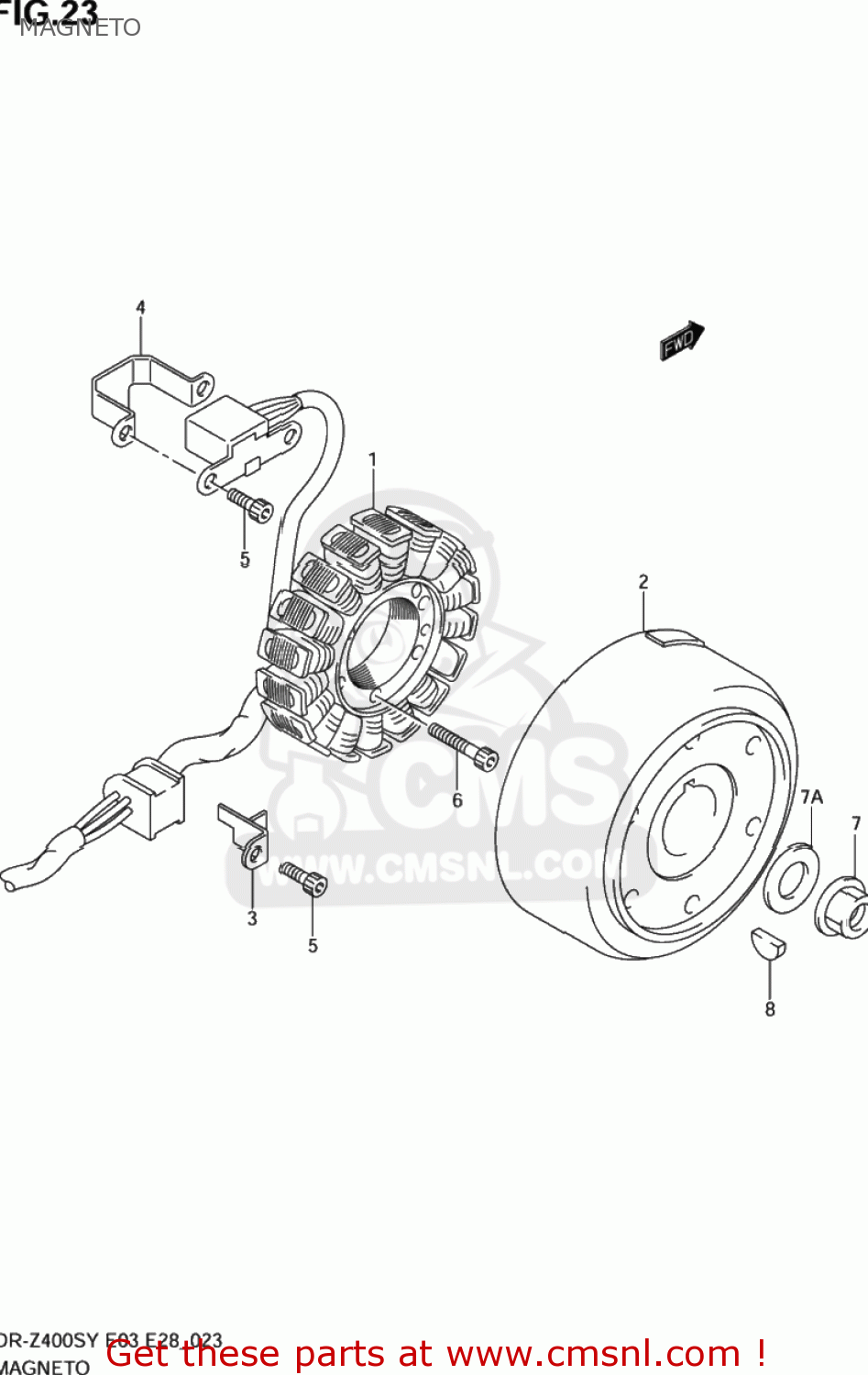 MAGNETO DR-Z400S 2002 (K2) USA (E03) DRZ400S DR Z400S