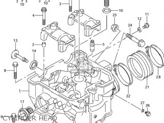 CYLINDER HEAD - DR-Z400S 2002 (K2) USA (E03) DRZ400S DR Z400S