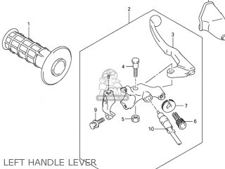 LEFT HANDLE LEVER - DR-Z400S 2002 (K2) USA (E03) DRZ400S DR Z400S
