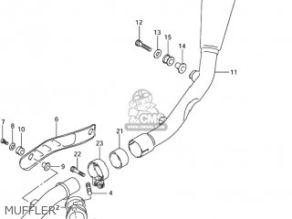 MUFFLER - DR-Z400S 2002 (K2) USA (E03) DRZ400S DR Z400S