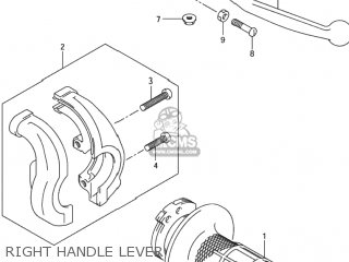 RIGHT HANDLE LEVER - DR-Z400S 2002 (K2) USA (E03) DRZ400S DR Z400S