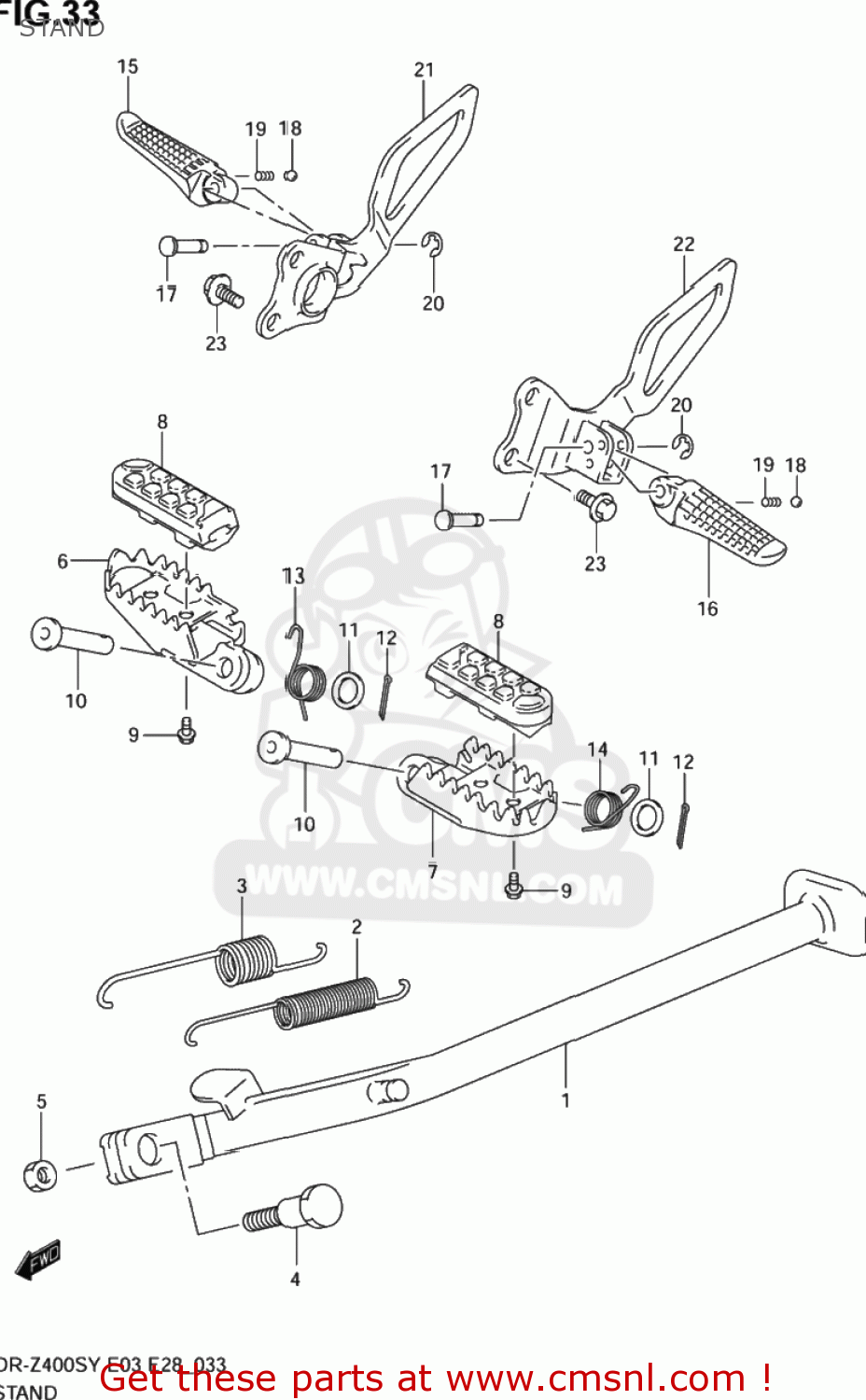 STAND DR-Z400S 2003 (K3) USA (E03) DRZ400S DR Z400S