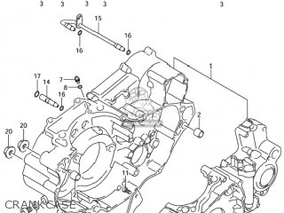 CRANKCASE - DR-Z400S 2003 (K3) USA (E03) DRZ400S DR Z400S
