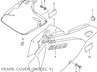 FRAME COVER (MODEL Y) - DR-Z400S 2003 (K3) USA (E03) DRZ400S DR Z400S