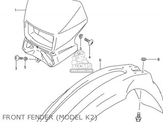 FRONT FENDER (MODEL K2) - DR-Z400S 2003 (K3) USA (E03) DRZ400S DR Z400S