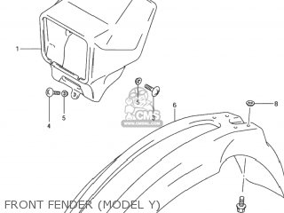 FRONT FENDER (MODEL Y) - DR-Z400S 2003 (K3) USA (E03) DRZ400S DR Z400S